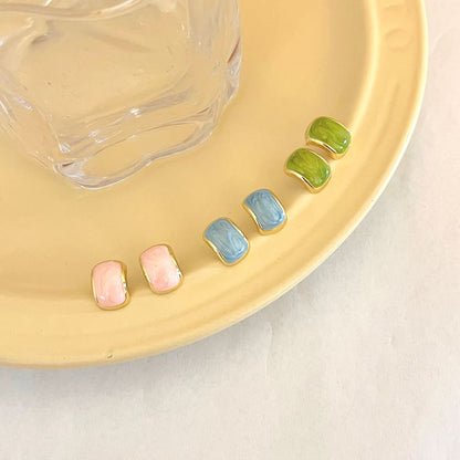 Glaze Alloy Stud Earring