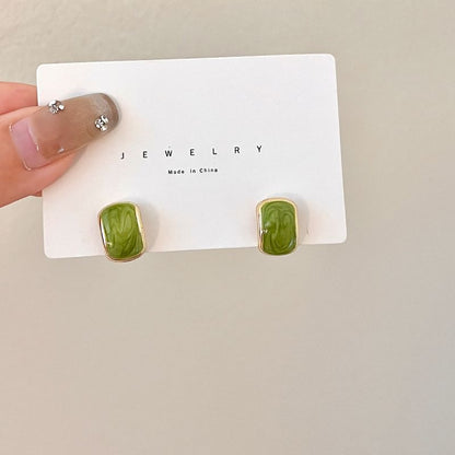 Glaze Alloy Stud Earring