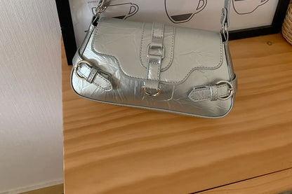 Flap Buckled Shoulder Bag