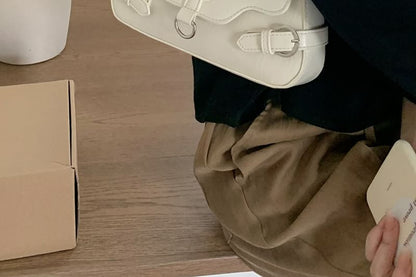 Flap Buckled Shoulder Bag