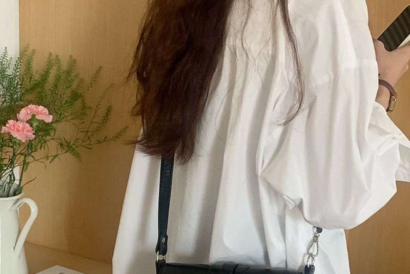 Flap Buckled Shoulder Bag