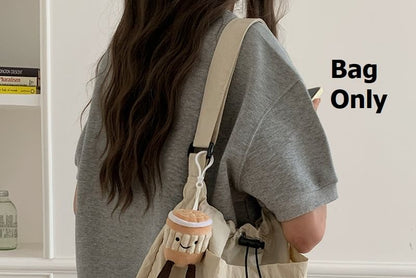 Plain Drawstring Nylon Tote Bag