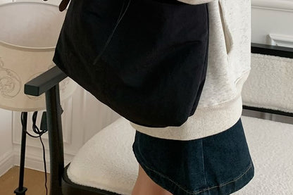 Plain Drawstring Nylon Tote Bag
