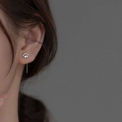 Ohrring aus Legierung mit Katzenpfotenmotiv