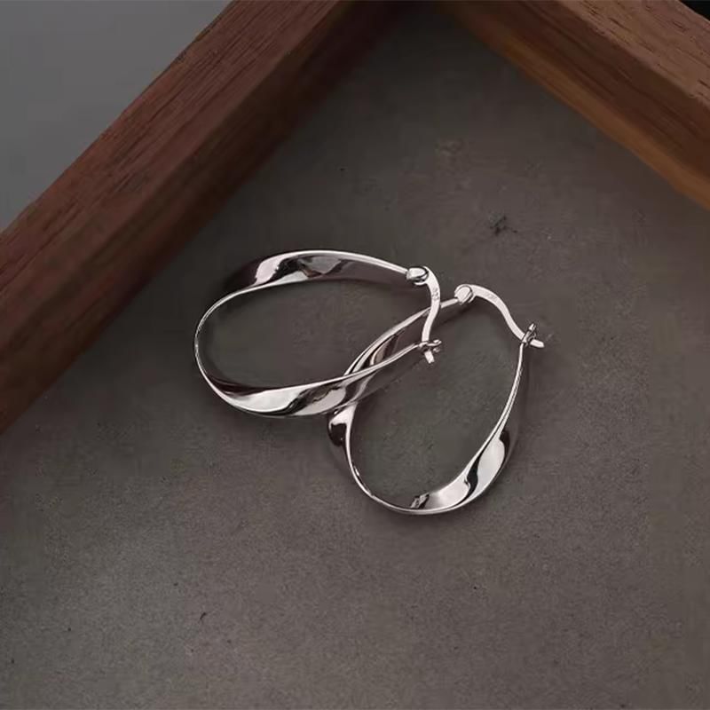 Twisted Alloy Hoop Earring