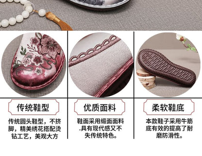 Embroidered Mules Textile