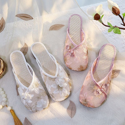 Floral Mules Lace