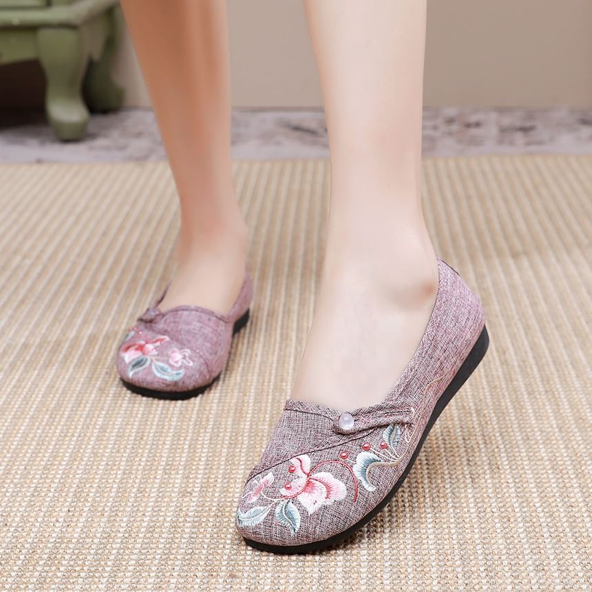 Flats Embroidered Textile