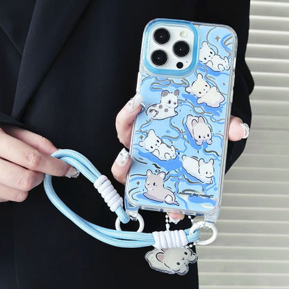 Rabbit Mirrored Strap Phone Case