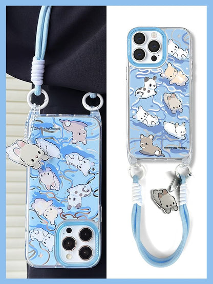 Rabbit Mirrored Strap Phone Case