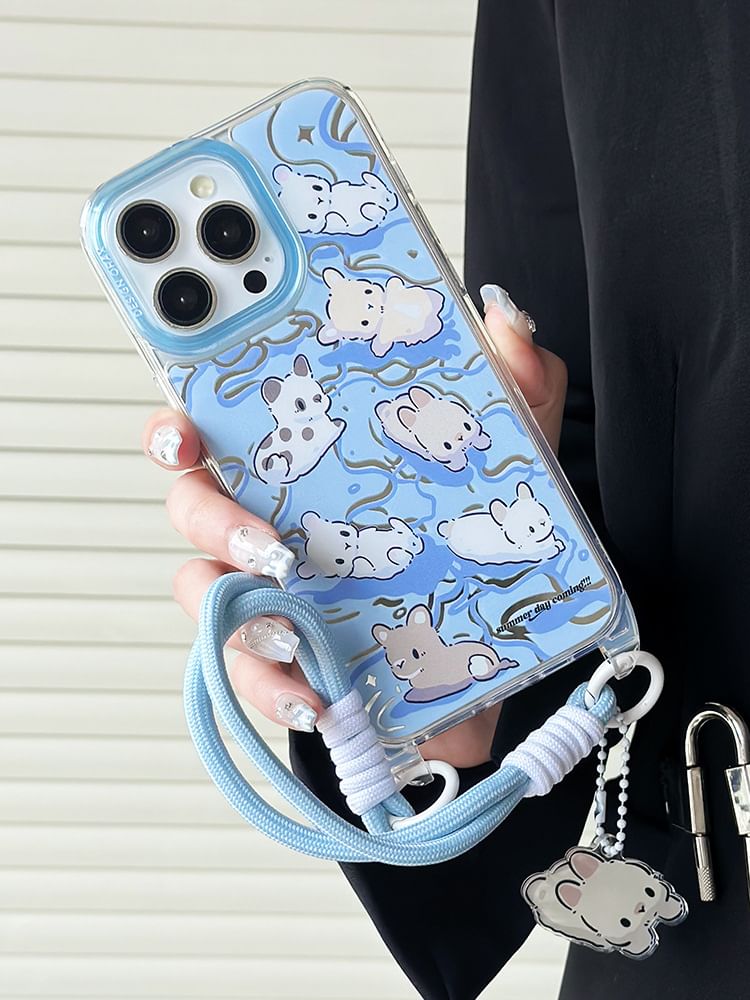 Rabbit Mirrored Strap Phone Case