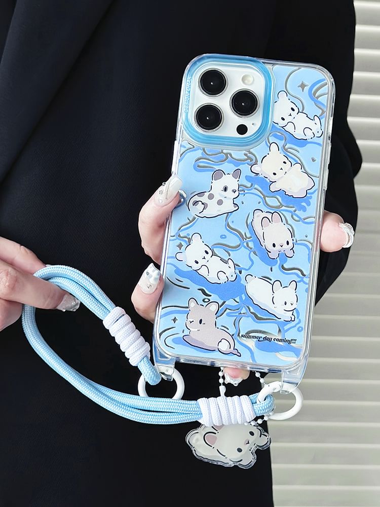 Rabbit Mirrored Strap Phone Case