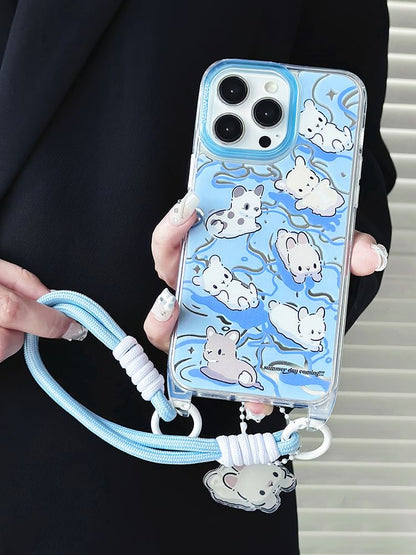 Rabbit Mirrored Strap Phone Case