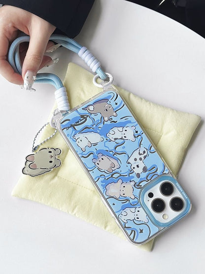 Rabbit Mirrored Strap Phone Case