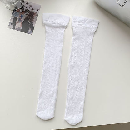 Plain Pointelle Socks