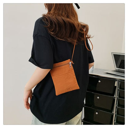 Plain Nylon Crossbody Bag