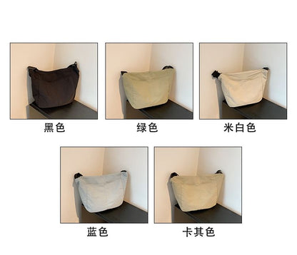 Plain Zip Crossbody Bag