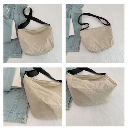 Plain Zip Crossbody Bag