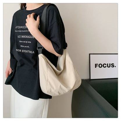 Plain Zip Crossbody Bag