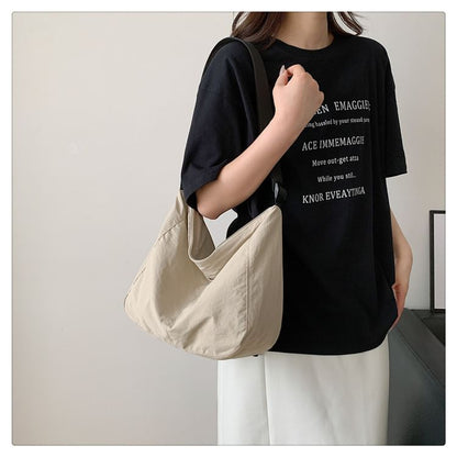 Plain Zip Crossbody Bag