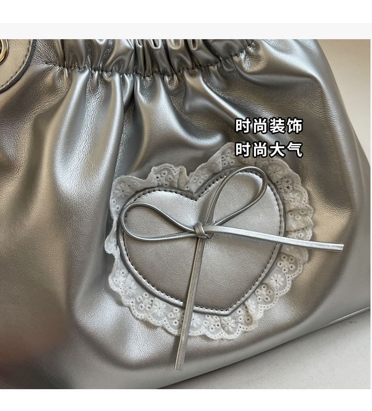 Bow Heart Chain Shoulder Bag