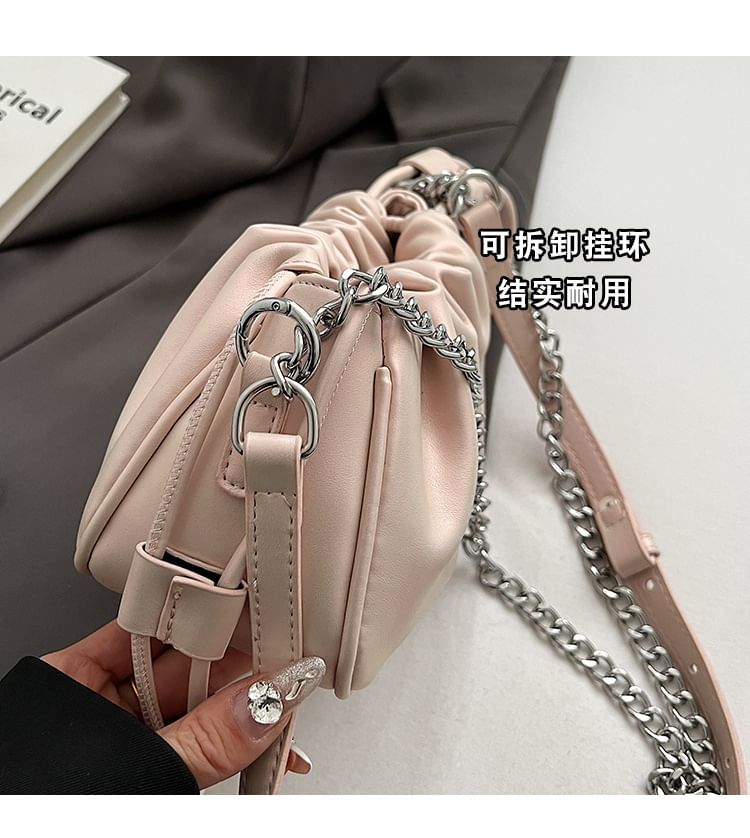 Drawstring Chain Crossbody Bag