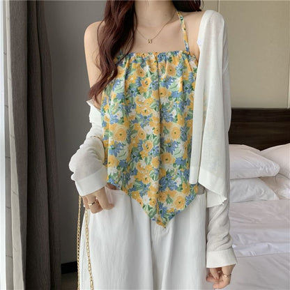 Halter Floral Print Top