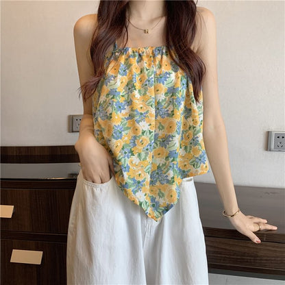 Halter Floral Print Top