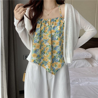 Halter Floral Print Top