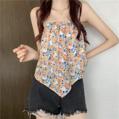 Halter Floral Print Top