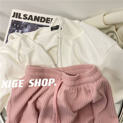 Drawstring Waist Plain Shorts