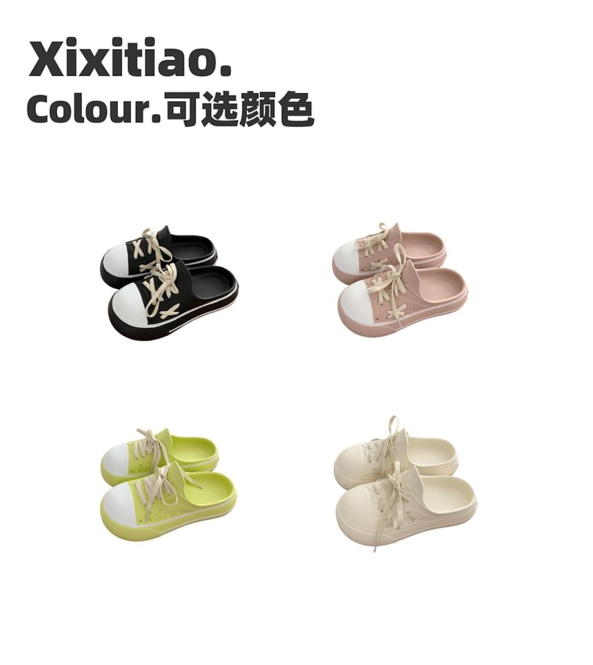 Platform Two Tone Mules