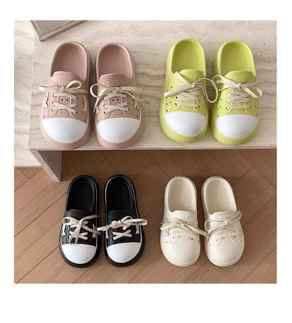 Platform Two Tone Mules