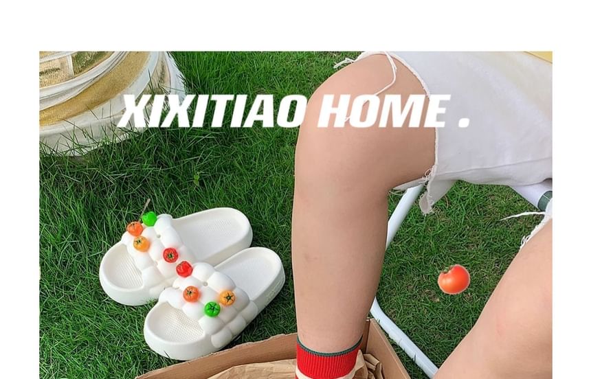 Platform Waffle Slide Sandals