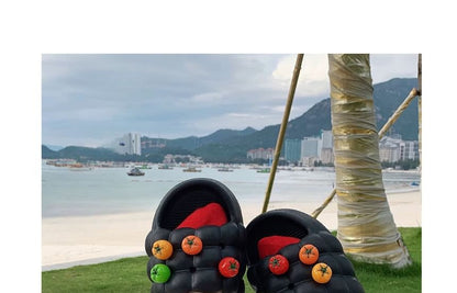 Platform Waffle Slide Sandals