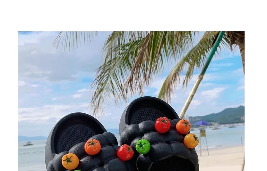 Platform Waffle Slide Sandals