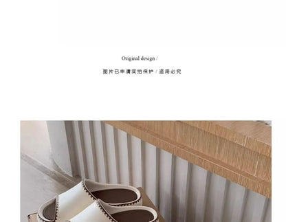 Platform Wavy Edge Slide Sandals
