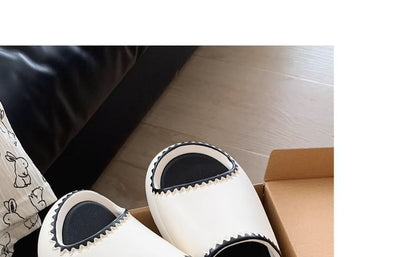 Platform Wavy Edge Slide Sandals