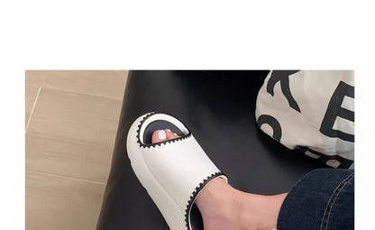 Platform Wavy Edge Slide Sandals