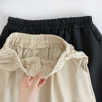 Set: schlichtes Tanktop mit U-Ausschnitt + Hose mit weitem Bein und elastischem Bund