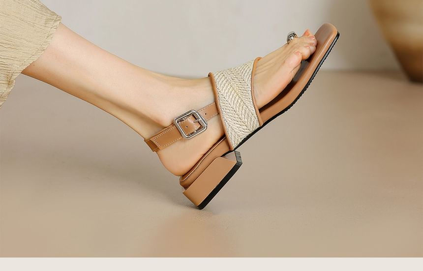 Toe Loop Slingback Sandals