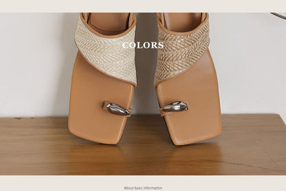 Toe Loop Slingback Sandals