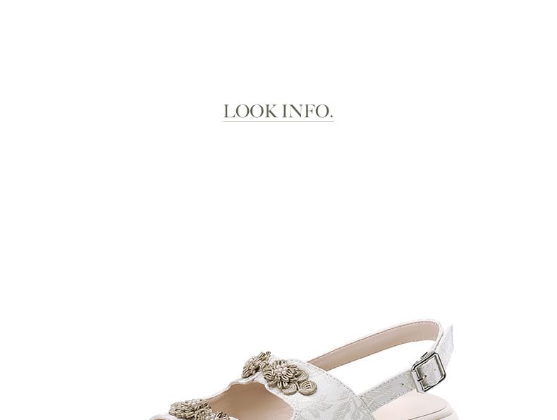 Platform Slingback Jacquard Sandals