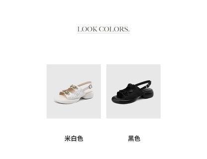 Platform Slingback Jacquard Sandals