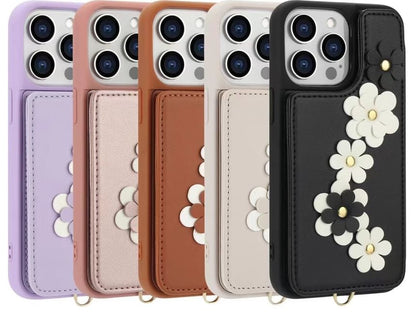 Floral Faux Leather Phone Case