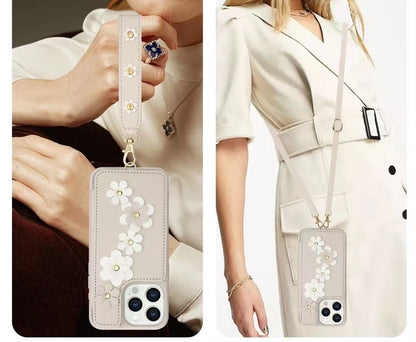 Floral Faux Leather Phone Case