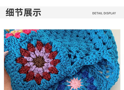 Crochet Floral Pattern Bucket Hat