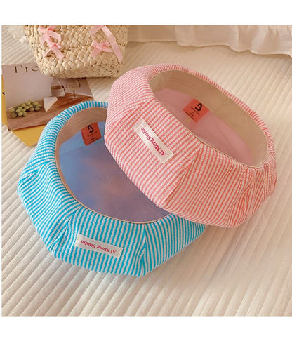 Striped Panel Beret