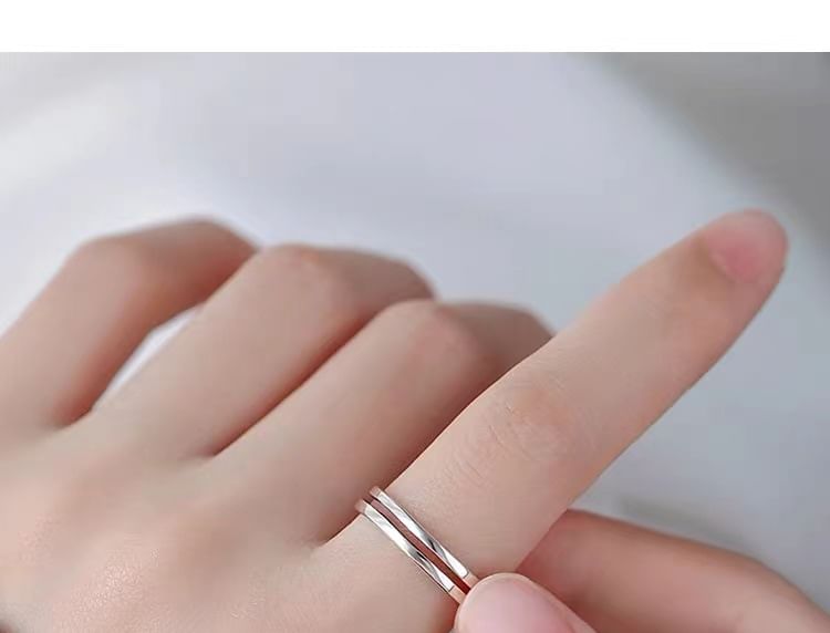 Sterling Silver Layered Open Ring