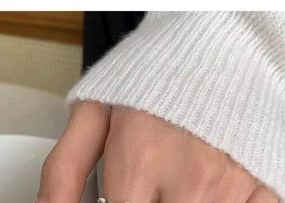 Chain / Faux Pearl Open Ring